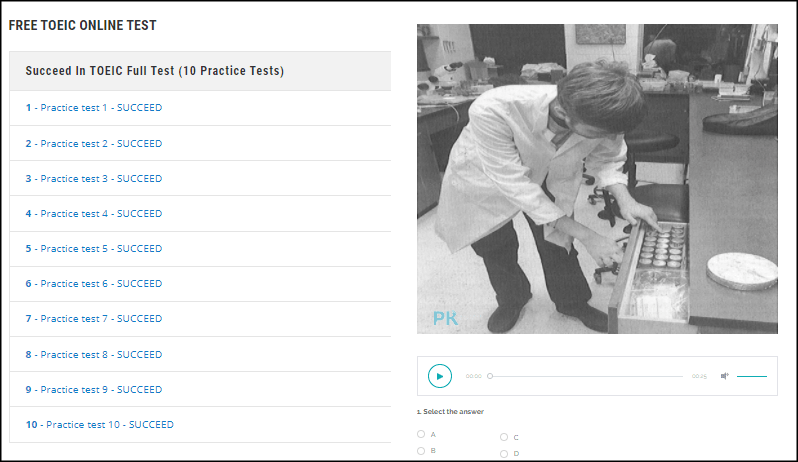 多益模擬測驗線上練習聽力1