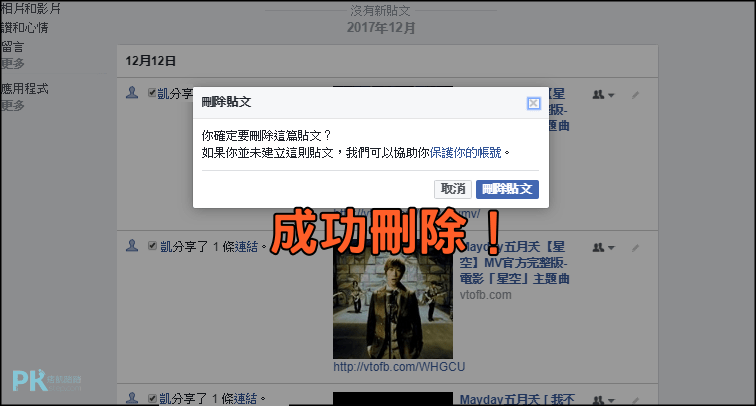 Social-Book-Post-Manager批次刪除fb貼文7