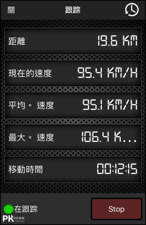 智能gps車速表app 偵測當前行駛速度 移動距離 開啟限速警示功能 Android Ios 痞凱踏踏 Pkstep