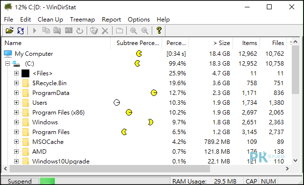 WinDirStat硬碟分析工具