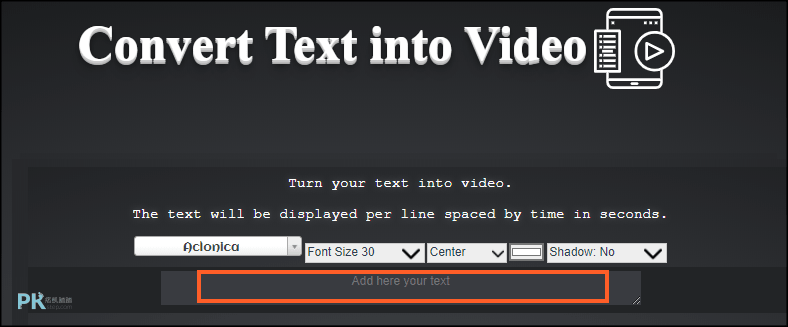 Text To Video線上文字影片製作 把文字變成會動的影片動畫 可加音樂 痞凱踏踏 Pkstep