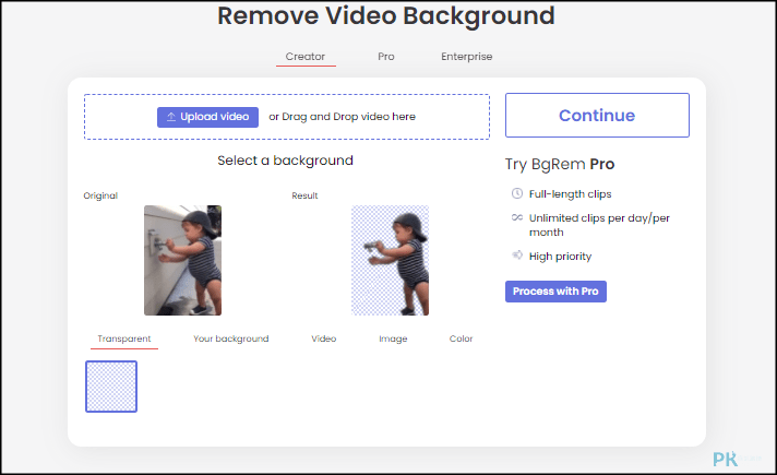 BgRem免費無浮水印線上影片去背工具3