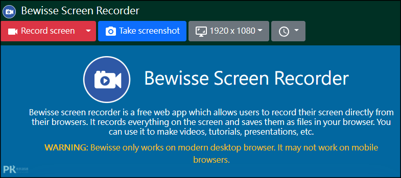 Bewisse-Screen-Recorder-免費線上螢幕錄影工具1