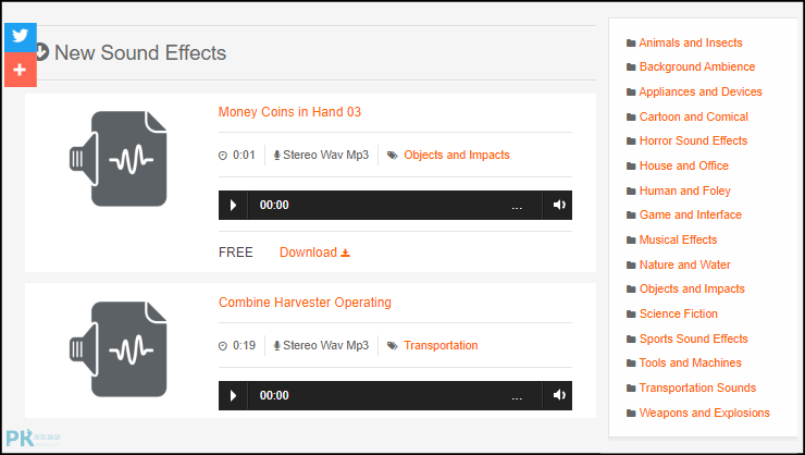 SoundEffects免費音效素材庫2
