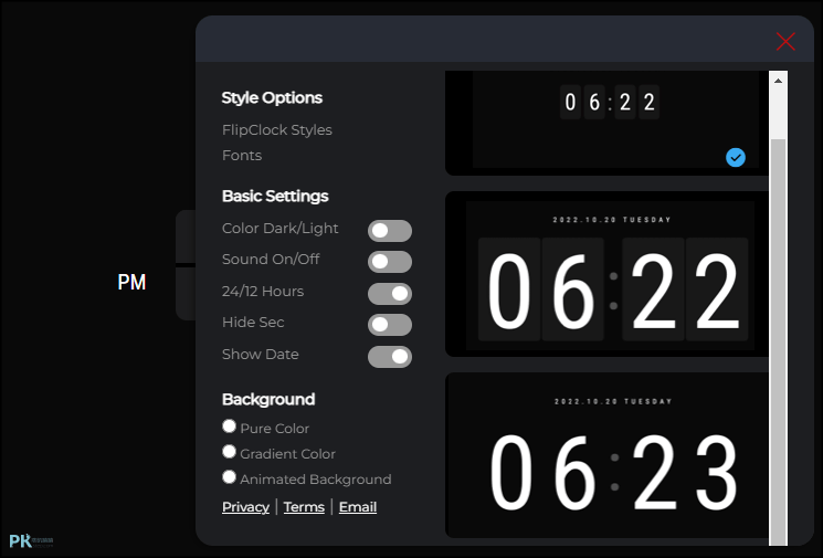 FlipClocker-線上桌面時鐘2