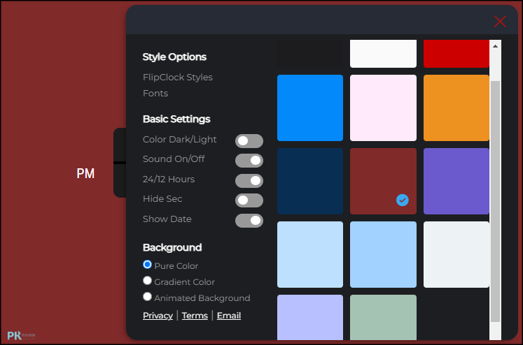 FlipClocker-線上桌面時鐘3