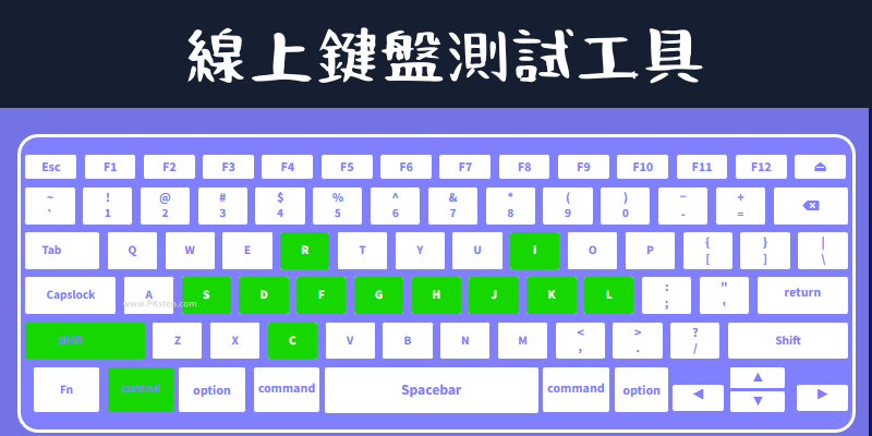 線上鍵盤測試工具