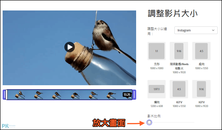 adobe線上放大影片3