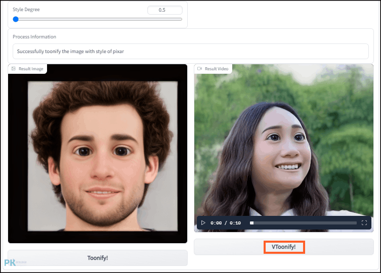 VToonify把影片的人物變成卡通化3