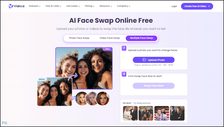 vidnoz線上AI換臉教學1