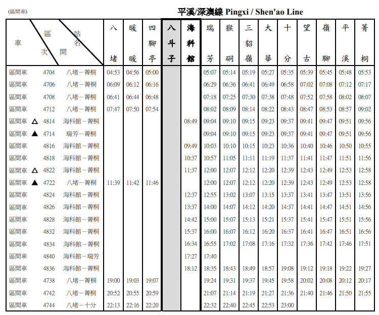 平溪線時刻表11308-32